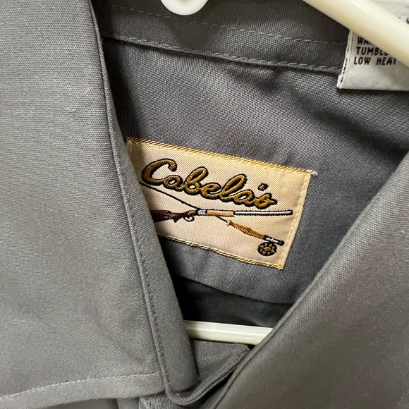 Vintage Men’s Medium Gray Cabela’s Button Down Hunting Shirt - Picture 3 of 9
